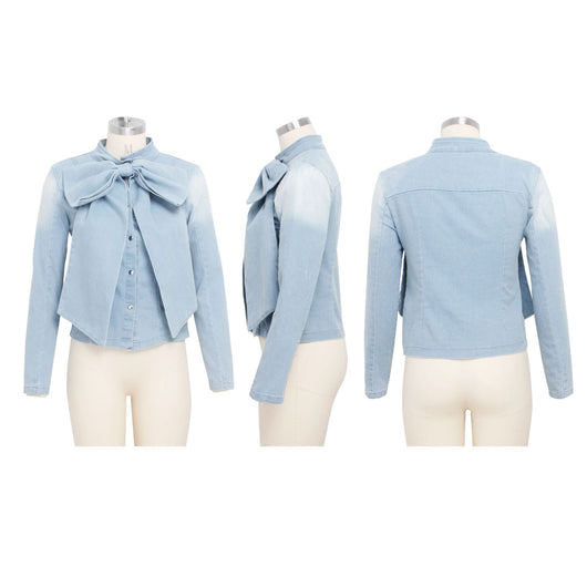 Chaqueta Denim Manga Larga Sexy Estilo Europeo Americano para Mujer - Image 8
