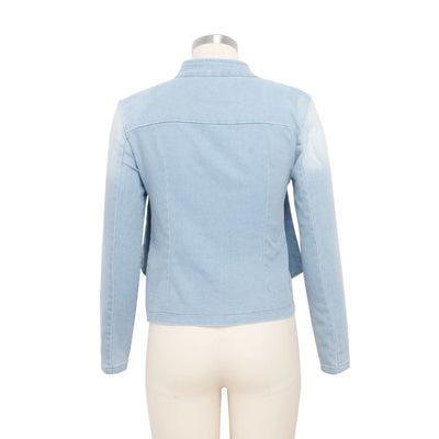 Chaqueta Denim Manga Larga Sexy Estilo Europeo Americano para Mujer - Image 7