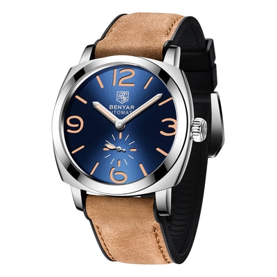 Reloj Mecánico Casual con Espiral Trasparente y Hebilla de Coronas - Image 3