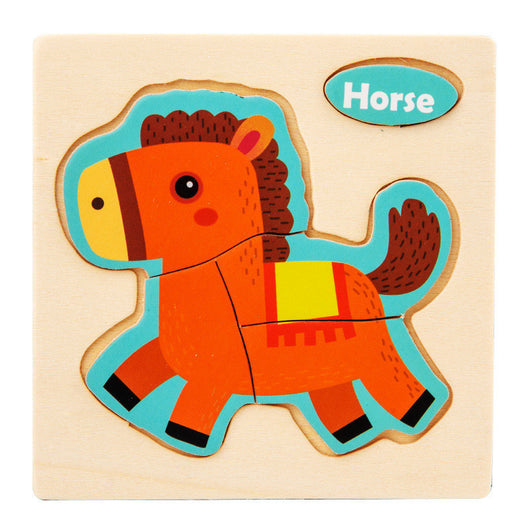 Puzzle 3D Educativo Infantil con Animales y Vehículos para Jardín de Niños - Image 30