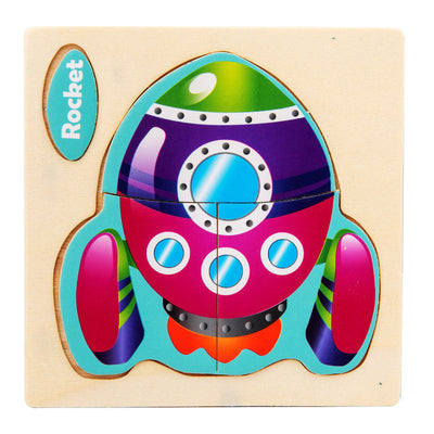 Puzzle 3D Educativo Infantil con Animales y Vehículos para Jardín de Niños - Image 3
