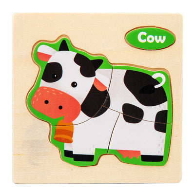 Puzzle 3D Educativo Infantil con Animales y Vehículos para Jardín de Niños - Image 8