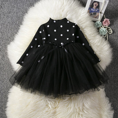 Vestido Infantil con Lunares y Detalle de Cuerda Flotante - Image 2