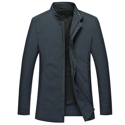 Chaqueta Ejecutiva para Hombre con Cuello de Pie y Cierre Deportivo - Image 10