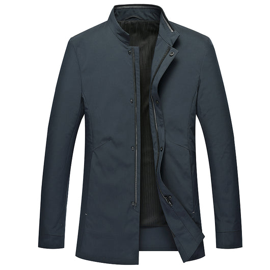 Chaqueta Ejecutiva para Hombre con Cuello de Pie y Cierre Deportivo - Image 10