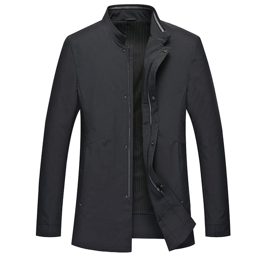 Chaqueta Ejecutiva para Hombre con Cuello de Pie y Cierre Deportivo - Image 2