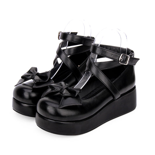 Zapatos Princesa Plataforma Baja con Lazo Lolita