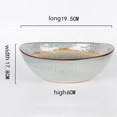 Plato y Taza de Cerámica Japonesa Estilo Retro con Efecto Craquelado - Image 4
