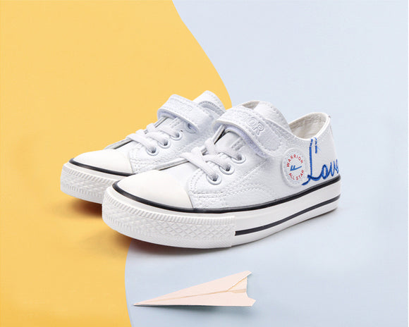 Zapatos Deportivos Escolares Coreanos para Niños y Niñas - Blancos, Transpirables e Impermeables