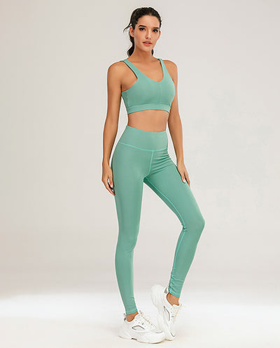 Conjunto Deportivo Yoga Otoño Invierno Mujer - Traje Deportivo Liso Estilo Europeo - Image 15