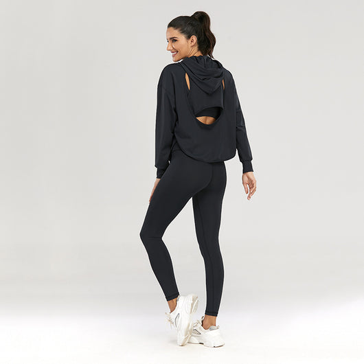 Conjunto Deportivo Yoga Otoño Invierno Mujer - Traje Deportivo Liso Estilo Europeo - Image 12