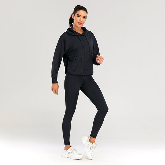 Conjunto Deportivo Yoga Otoño Invierno Mujer - Traje Deportivo Liso Estilo Europeo - Image 8