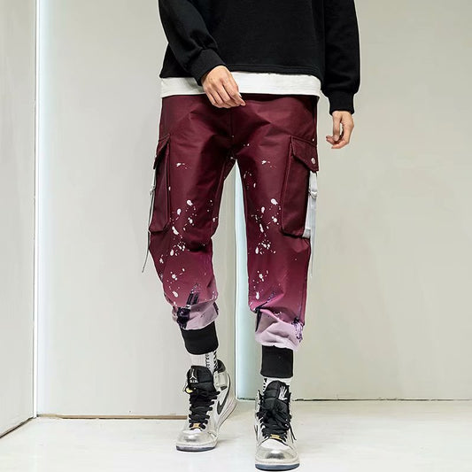 Pantalones Holgados Degradado Tendencia Cintura Ajustable