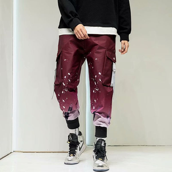 Pantalones Holgados Degradado Tendencia Cintura Ajustable