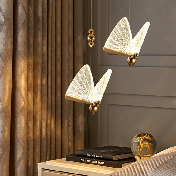 Luminária Pendente de Borboletas LED para Decoração de Quarto