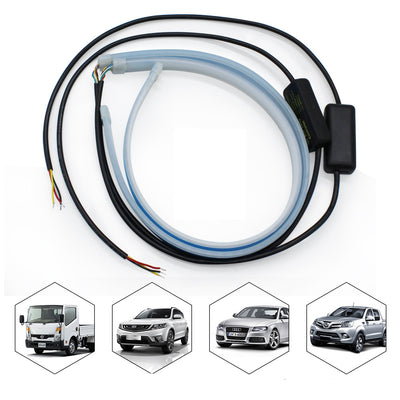 Luces LED Diurnas Flexibles para Auto con Direccionales Amarillas y Frenos - Image 3