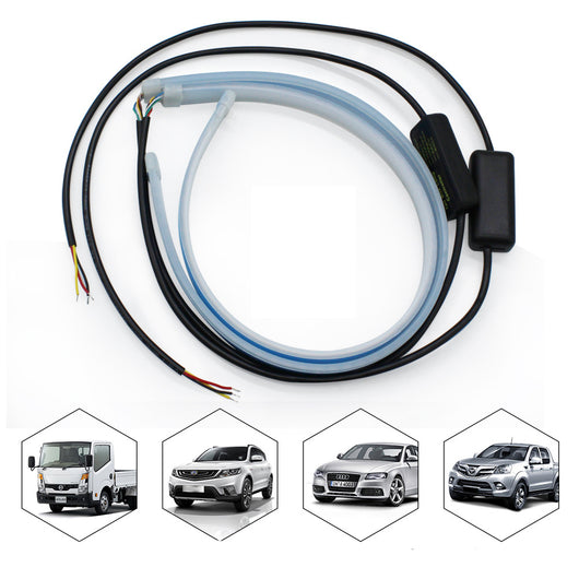 Luces LED Diurnas Flexibles para Auto con Direccionales Amarillas y Frenos - Image 3
