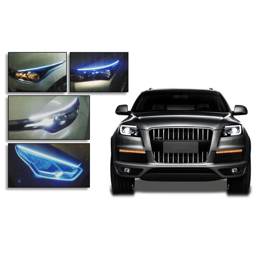 Luces LED Diurnas Flexibles para Auto con Direccionales Amarillas y Frenos - Image 4