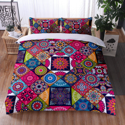 Juego de Sábanas Mandala con Funda de Almohada - Impresión Digital de 3 Piezas - Image 8