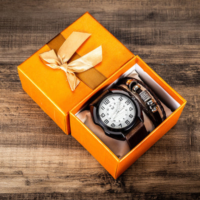 Conjunto de Reloj de Cuarzo y Pulsera para Hombre - Diseño Minimalista - Image 2