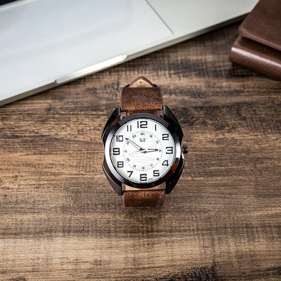 Conjunto de Reloj de Cuarzo y Pulsera para Hombre - Diseño Minimalista - Image 4