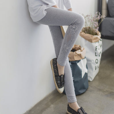 Leggins de Algodón con Encaje para Mujer Tallas XS a 7XL