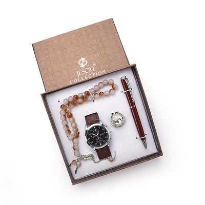 Estuche de Lujo: Reloj de Cuarzo, Anillo, Rosario y Bolígrafo Premium - Image 2