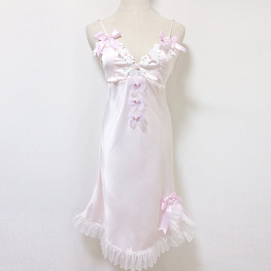 Vestido Niña Encaje con Moño - Diseño Delicado y Cómodo para Dormir - Image 11