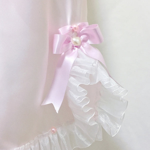 Vestido Niña Encaje con Moño - Diseño Delicado y Cómodo para Dormir