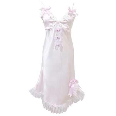 Vestido Niña Encaje con Moño - Diseño Delicado y Cómodo para Dormir