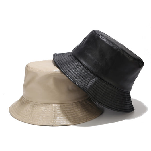Sombrero Cuenca de Cuero PU para Mujer - Diseño Minimalista y Protección Solar - Image 11