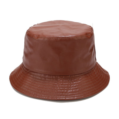Sombrero Cuenca de Cuero PU para Mujer - Diseño Minimalista y Protección Solar - Image 4