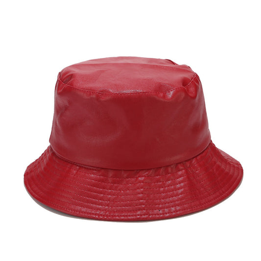 Sombrero Cuenca de Cuero PU para Mujer - Diseño Minimalista y Protección Solar - Image 2