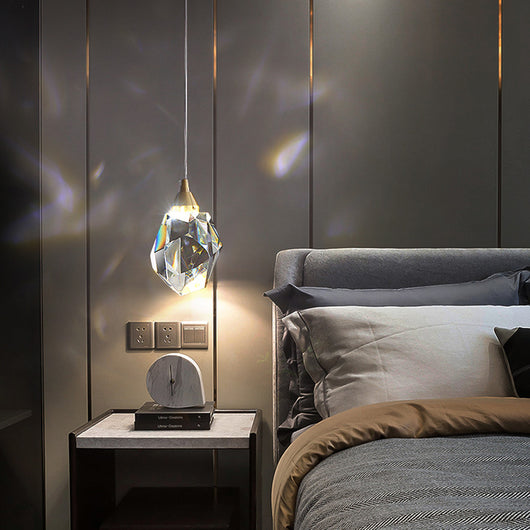 Lámpara Colgante de Cobre y Cristal Lujo Moderno - Araña Minimalista 3 Luces - Image 11