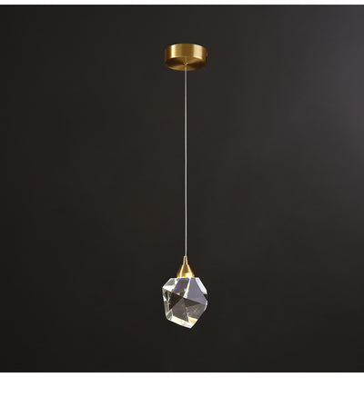 Lámpara Colgante de Cobre y Cristal Lujo Moderno - Araña Minimalista 3 Luces - Image 12