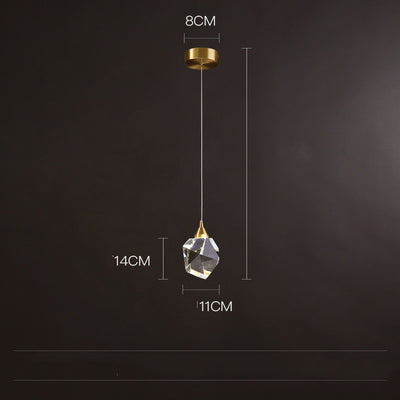 Lámpara Colgante de Cobre y Cristal Lujo Moderno - Araña Minimalista 3 Luces - Image 16