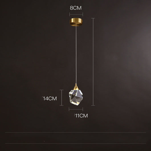 Lámpara Colgante de Cobre y Cristal Lujo Moderno - Araña Minimalista 3 Luces - Image 16