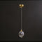 Lámpara Colgante de Cobre y Cristal Lujo Moderno - Araña Minimalista 3 Luces