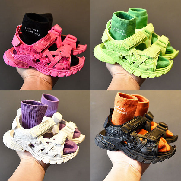 Sandalias Deportivas para Niñas - Zapatos de Playa con Suela Blanda y Flexible