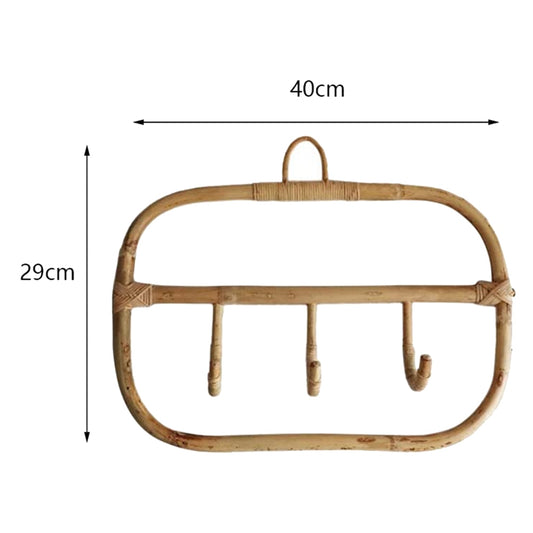Gancho Colgador de Pared Nórdico en Ratán - Decoración Minimalista