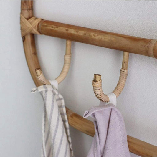 Gancho Colgador de Pared Nórdico en Ratán - Decoración Minimalista - Image 2