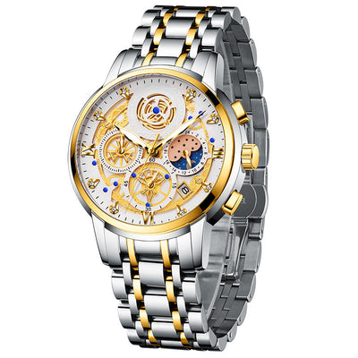 Reloj de Lujo para Hombre Acero Inoxidable Resistente al Agua