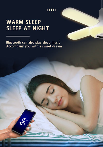 Lámpara LED Inteligente Bluetooth con Forma de Trébol - Luz Colorida con Control Remoto y Sonido - Image 11
