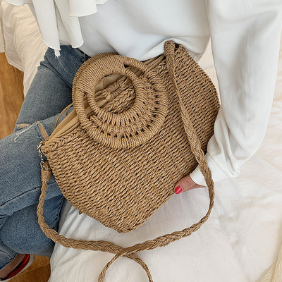 Bolso Bandolera Tejido de Paja - Estilo Primavera Asimétrico - Image 13