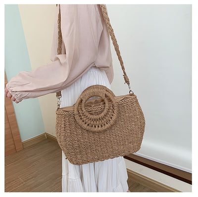 Bolso Bandolera Tejido de Paja - Estilo Primavera Asimétrico - Image 8