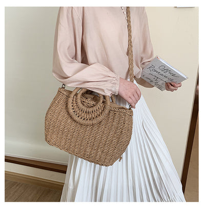 Bolso Bandolera Tejido de Paja - Estilo Primavera Asimétrico - Image 15