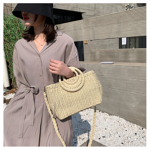 Bolso Bandolera Tejido de Paja - Estilo Primavera Asimétrico - Image 17