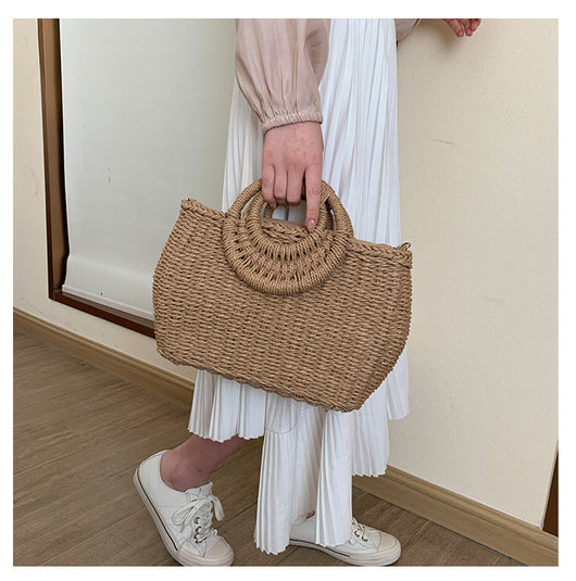Bolso Bandolera Tejido de Paja - Estilo Primavera Asimétrico - Image 18