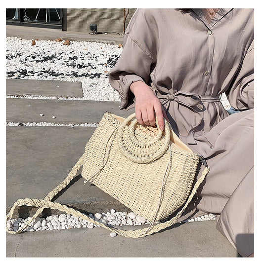 Bolso Bandolera Tejido de Paja - Estilo Primavera Asimétrico - Image 21