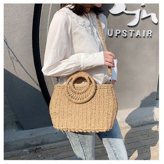 Bolso Bandolera Tejido de Paja - Estilo Primavera Asimétrico - Image 20